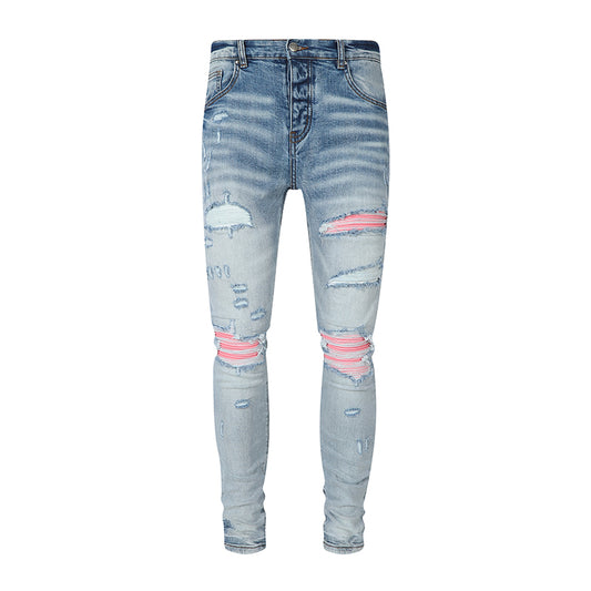 CARNATION BLOOM STRETCH DENIM