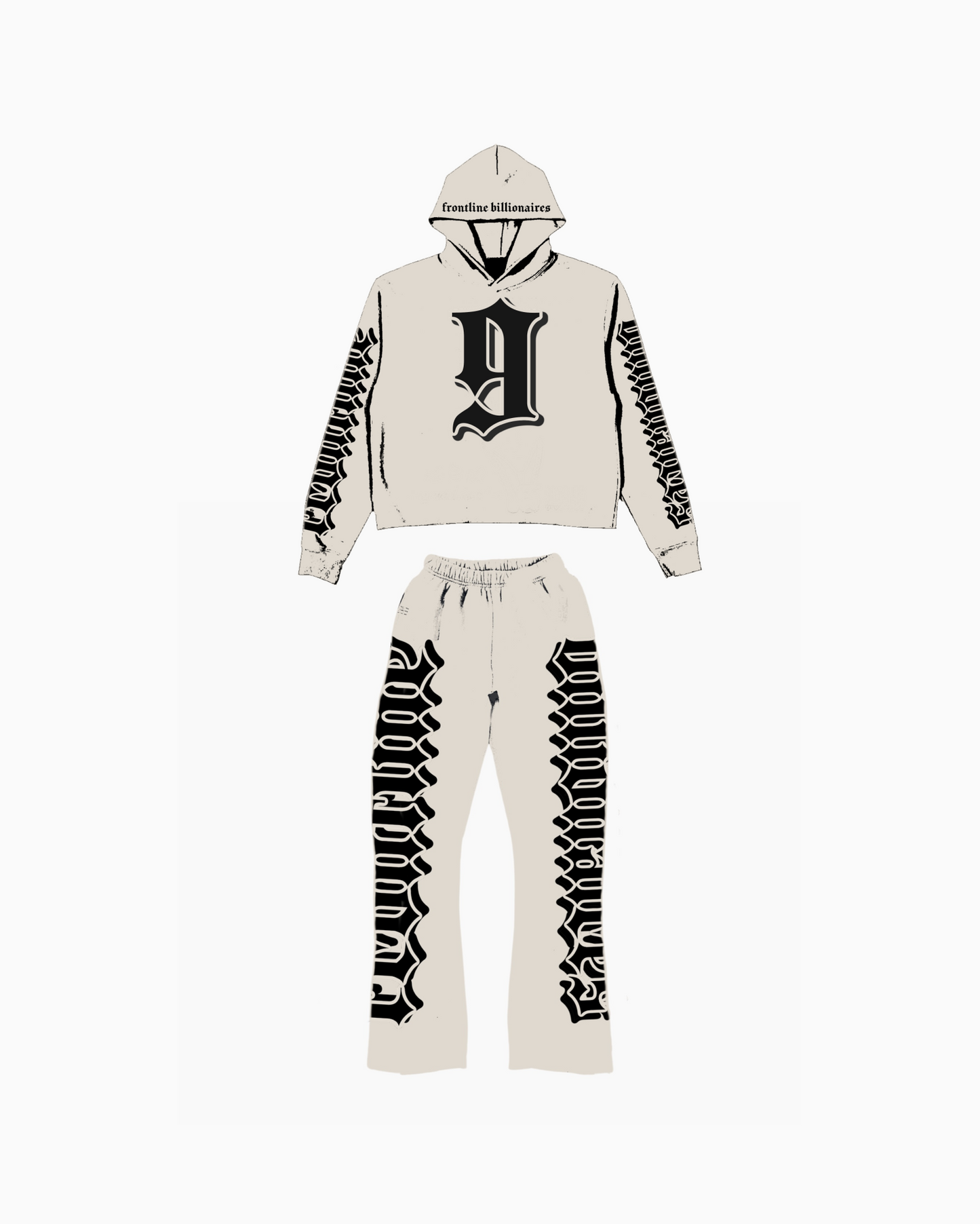 F-9 FLARE STACKED SWEATSUIT