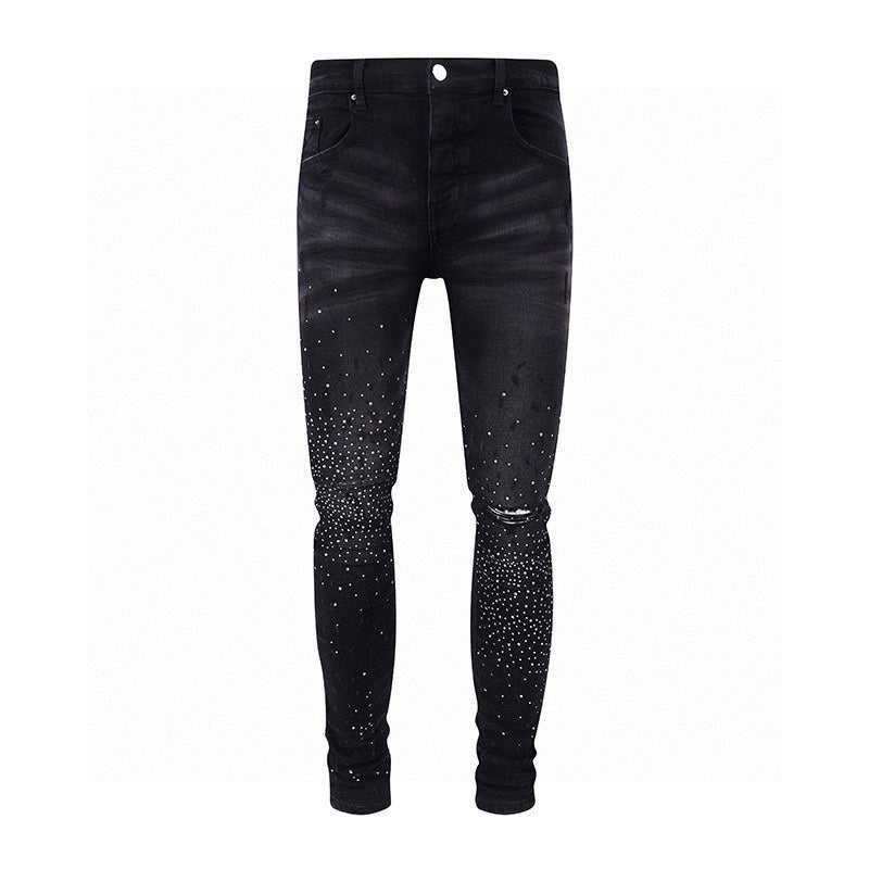 ARTIC RHINESTONE STRETCH DENIM