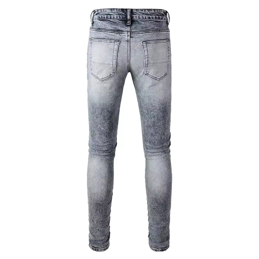 SMOKED STRETCH DENIM