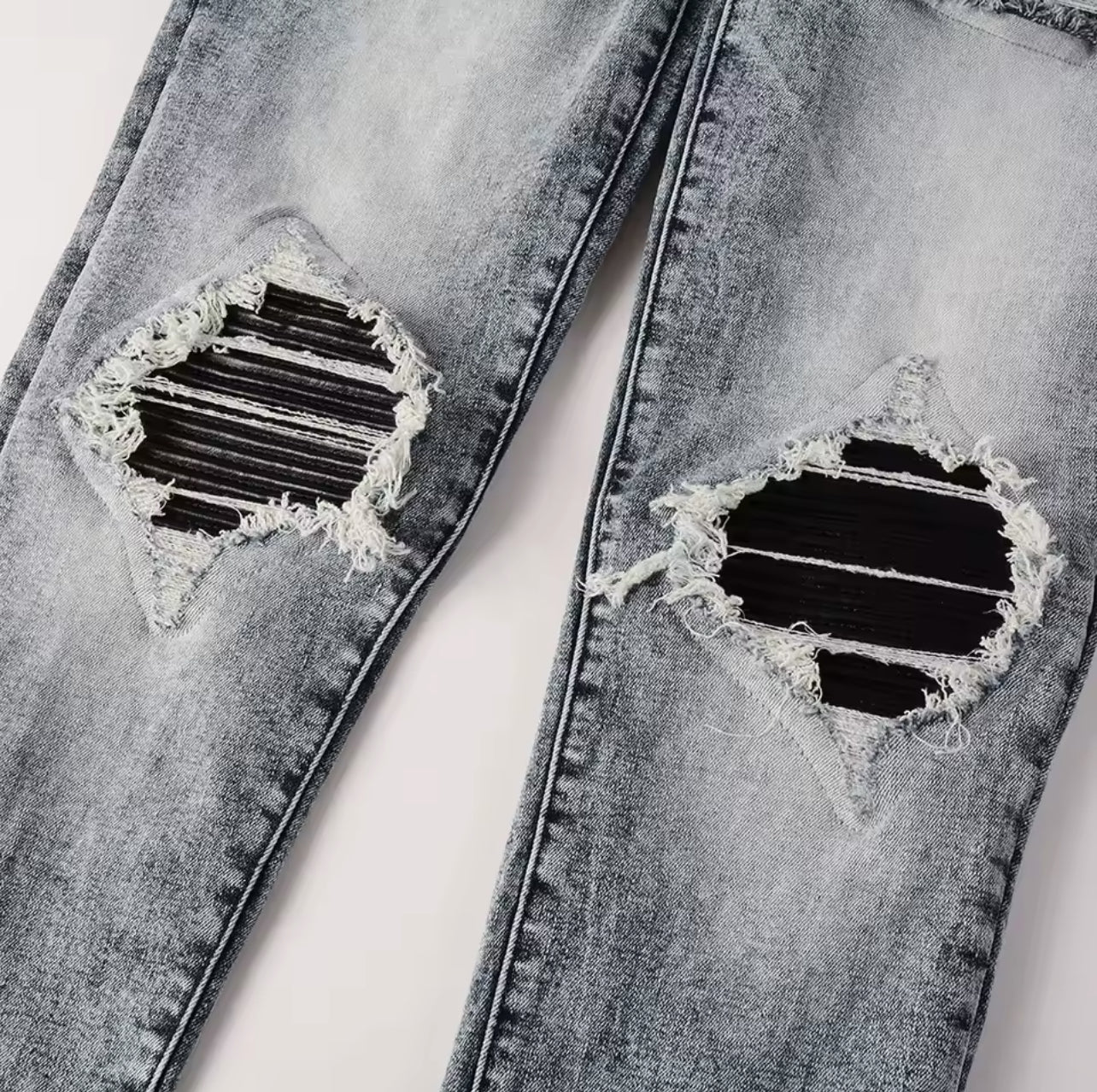 SMOKED STRETCH DENIM