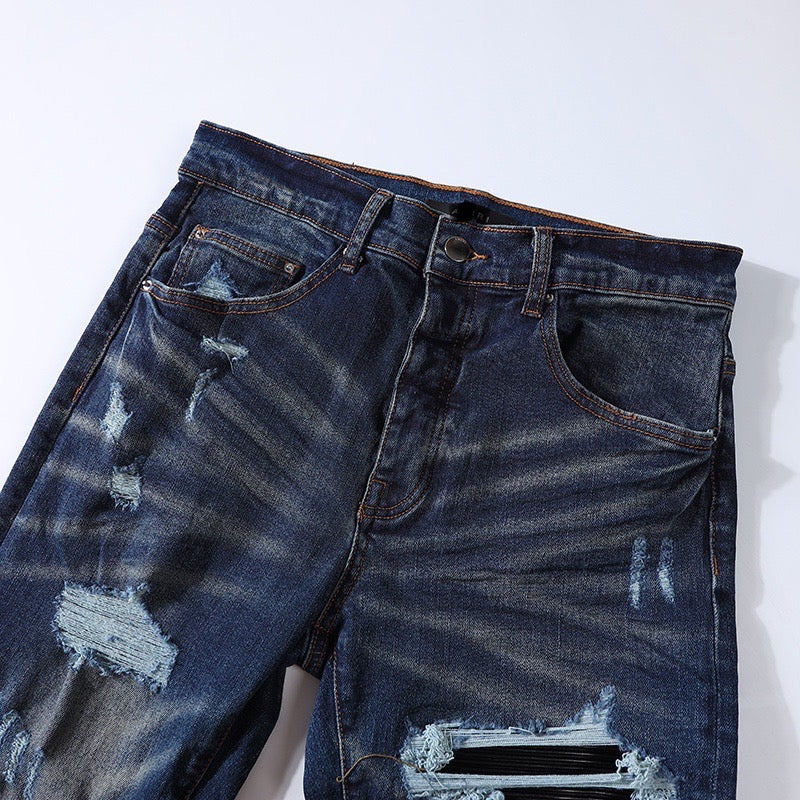 HU BIKER STRETCH DENIM