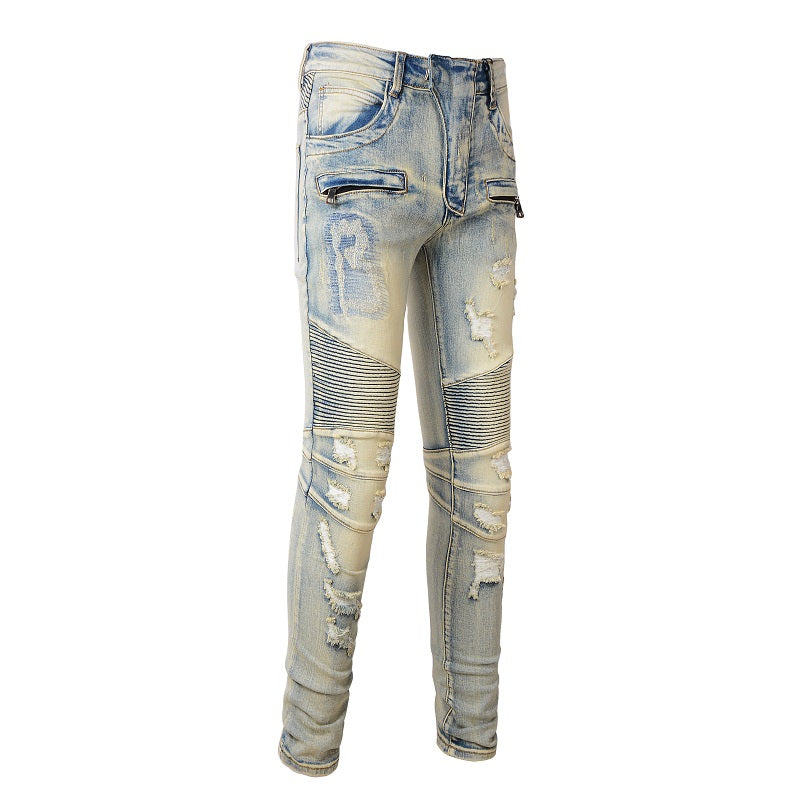 BILLIONAIRE BLUE STRETCH DENIM