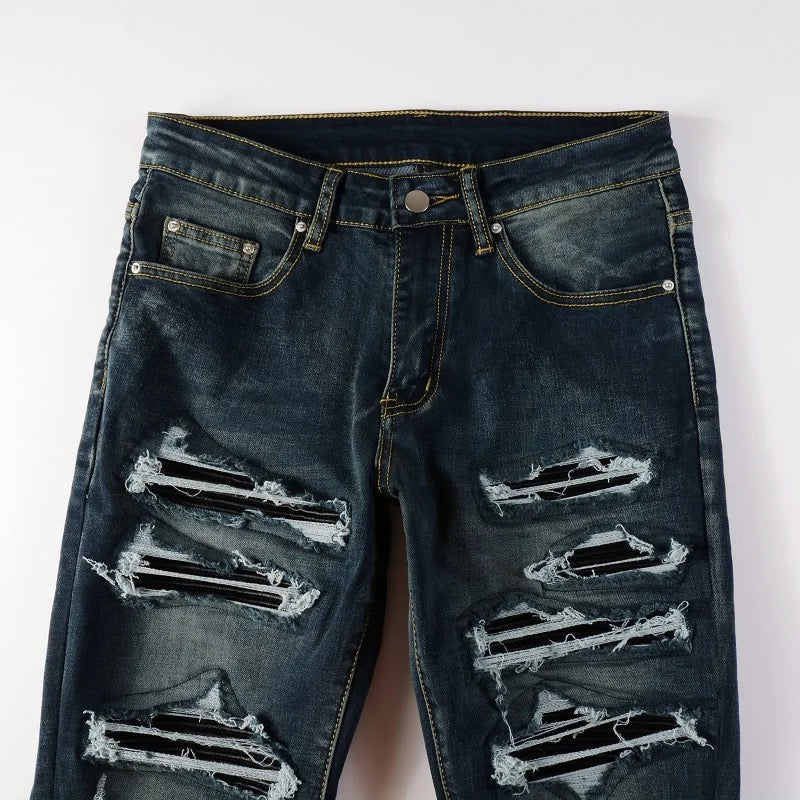 V2 BIKER STRETCH DENIM