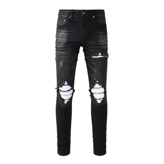 OREO PATCH STRETCH DENIM