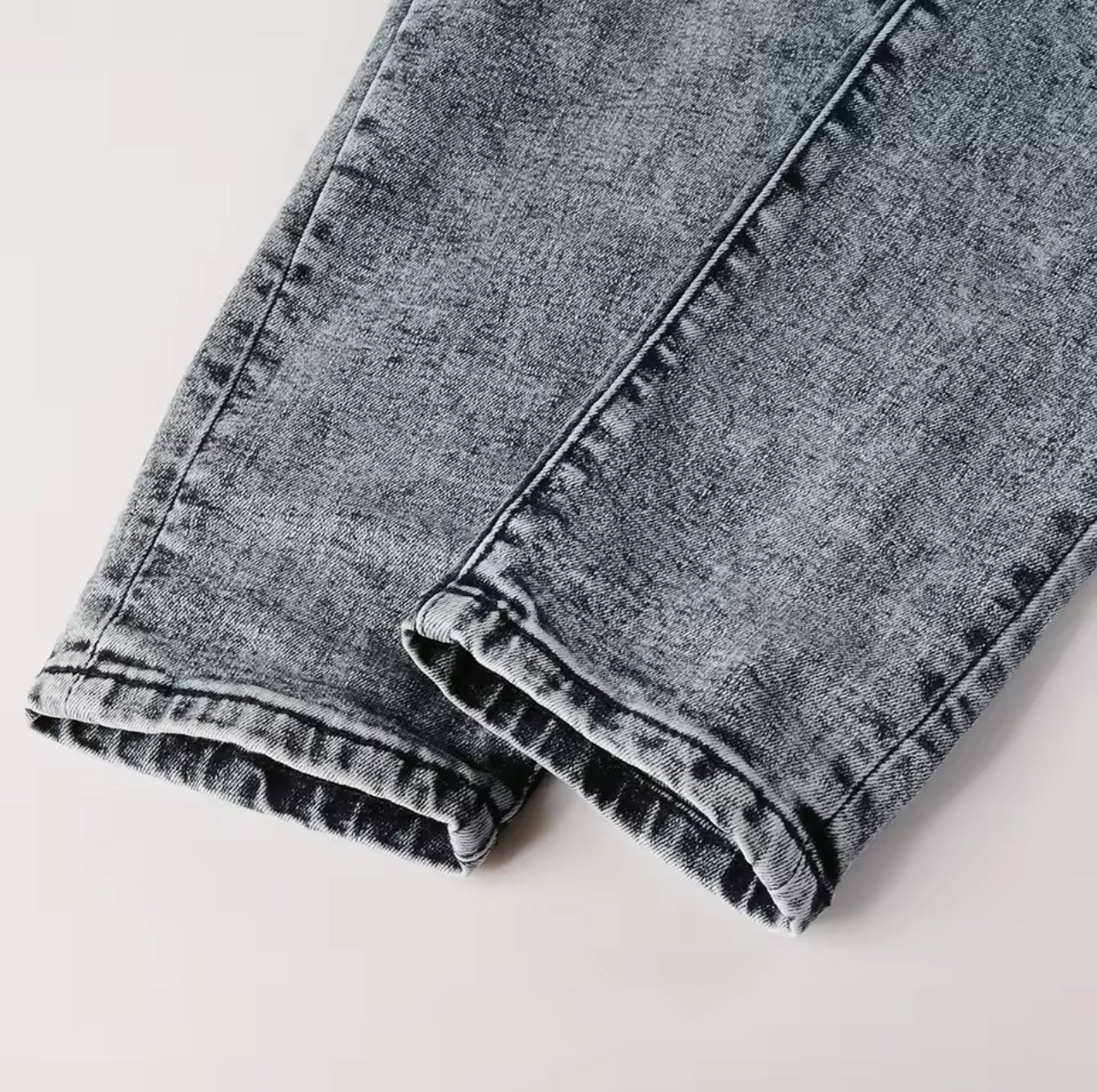 SMOKED STRETCH DENIM