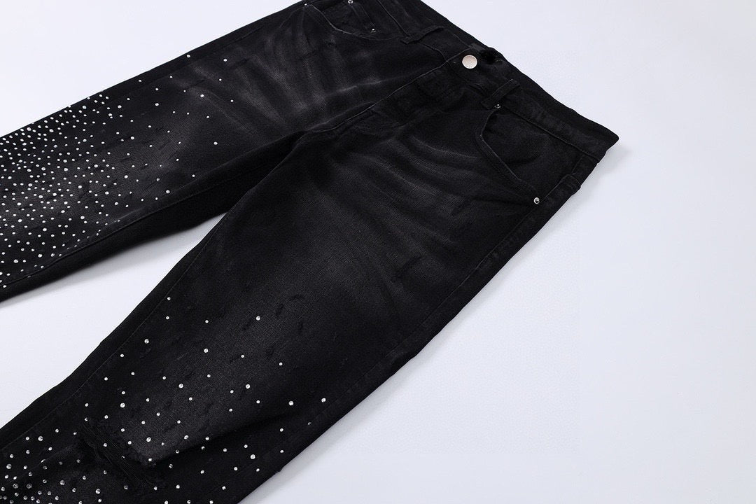 ARTIC RHINESTONE STRETCH DENIM