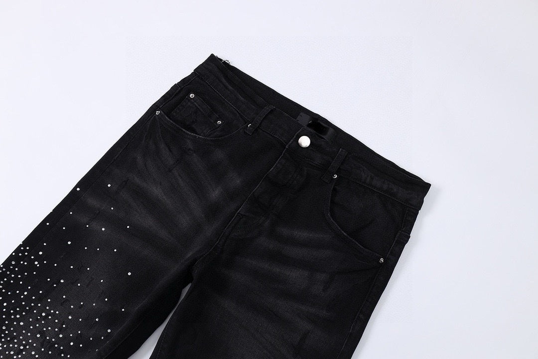 ARTIC RHINESTONE STRETCH DENIM