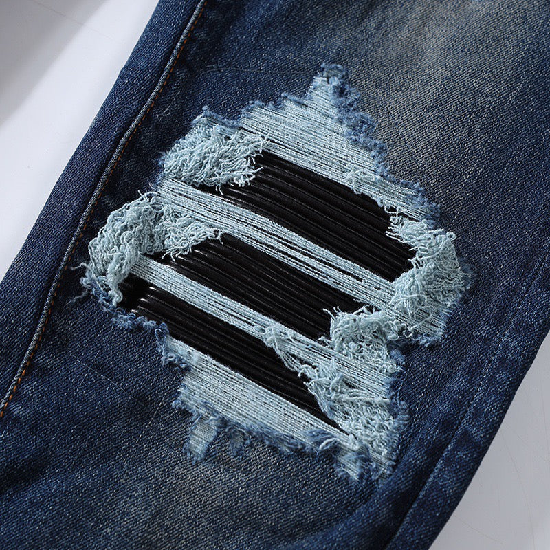 MAYA BIKER STRETCH DENIM