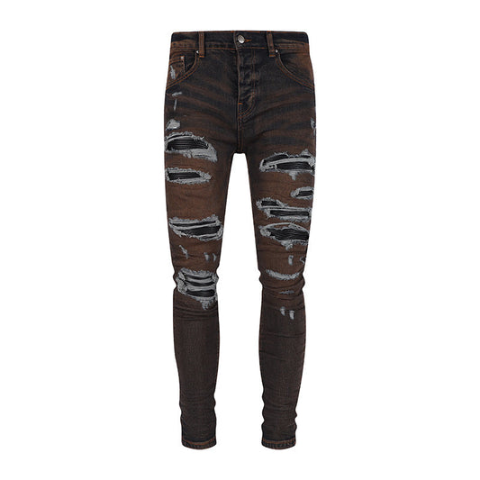 RUST STRETCH DENIM